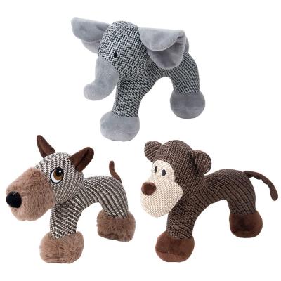 China Wholesale Canvas Dog Canvas Vocalization Plush Chew Toy Plush Dogs Factory Pet Molar Dog Toy for sale