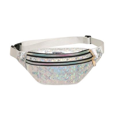 China Water Proof Ladies Fashion Hologram Glitter Laser Fanny Pack Holographic Waist Bag for sale