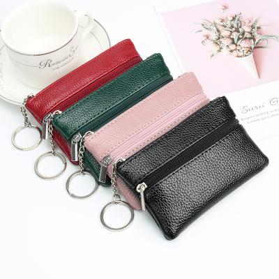 China PU Women Change Purse Money Pocket Ladies Key Chain Wallet Wholesale Leather Fully Protective/Eco-friendly Mini Coin Purse for sale