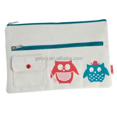 China Schools & Offices School Custom Small Canvas Zipper Pencil Case Canvas Pencil Bag for sale