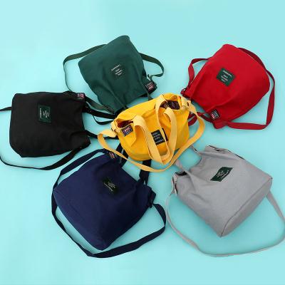 China Simple Portable Dual-use Bag All-match Portable Dual-use School Bag Girl's Canvas Bag Girl's Canvas Bag Girl's Shoulder Messenger Bag for sale