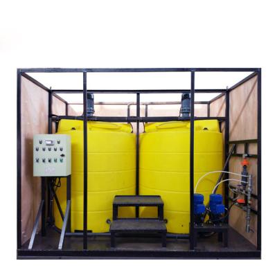 China 1000L PE Tank Auto Chemical Dosing System With Metering Pump for sale