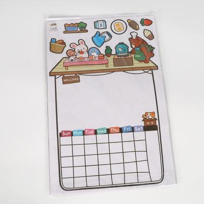 China Whiteboard Magnetic Blacklist Promoiton Simulation Food Fridge Grocery Dry Erase Board Planner for sale