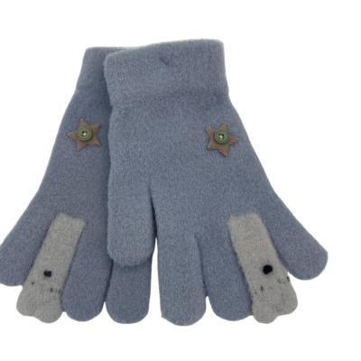 China Keeping Warm Kids Lovely Glove To Keep Kids Warm Cheap Winter Multi Color Kids Knit Gloves for sale