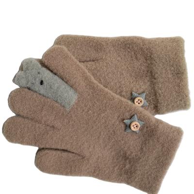 China Touch Screen Magic Women Daily Life Winter Gloves Warm Stretch Knitted Wool Mittens Acrylic Gloves for sale