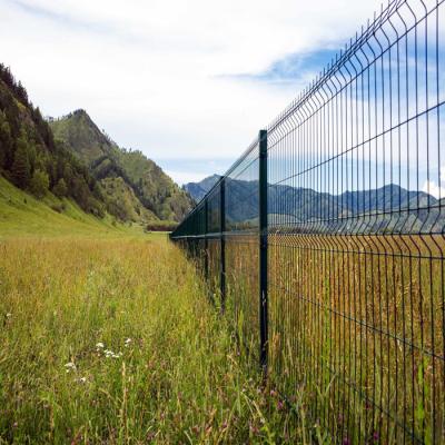 China Easily Assembled Triangle Curvature Wire Mesh Fence 3D Curved Welded Wire Mesh Garden Farm Fence Panel for sale