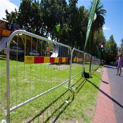 China Galvanized Steel Barricade and Barrier Event Control Barricade Crowd Stopper Galvanized Steel Temporary Pedestrian Barrier for sale