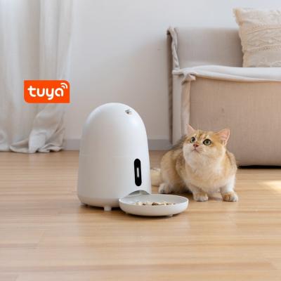 China OEM 2L Factory Pet Wifi Tuya Smart Wireless Pet Feeder Smart WiFi Auto Food Feeder Tuya Alexa Automatic Water Dogs Cats for sale