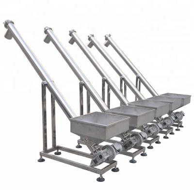 China Long Service Life Food Grade Stainless Steel Heat Resistant Grain Screw Conveyor With Hopper for sale