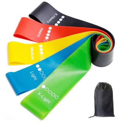 China Durable Natural Latex Rubber Resistance Bodyweight Workouts Loop Bands, 5 Sets Custom Logo Power Resistance Bands. for sale