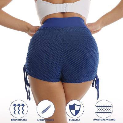 China TIK Tok Womens Scrunch Butt Side Drawstring Tummy Lift Workout Breathable Anti Cellulite Control High Waisted Shorts For Women for sale