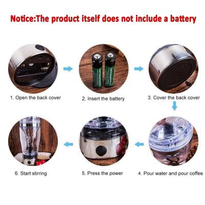 China 21oz 600ml Viable High Torque Self Stirring Leak Proof Protein Shaker Automatic Vortex Shaker Bottle Battery Powered Mixer Bottle for sale