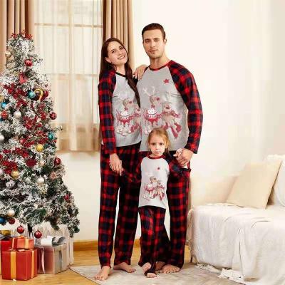 China Custom Made Adult Female Family Christmas Pajamas Sets //2021 Wholesale Kids Baby Print Breathable Cotton Kids Pajamas Women Sleepwear for sale