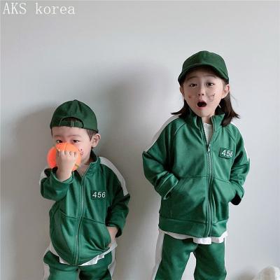 China Breathable Cheap Thick Korea Fleece Sweater Tracksuit Sports Hoodie Kids Outfit Sportswear Suit Clothing Sets Children Clothing for sale