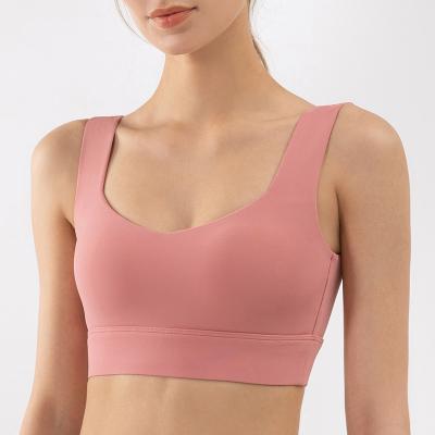 China Custom Logo Your Brand Women's Seamless Bralette Sports Bra from Bamboo Breathable Modern Organic Fiber Cotton for sale