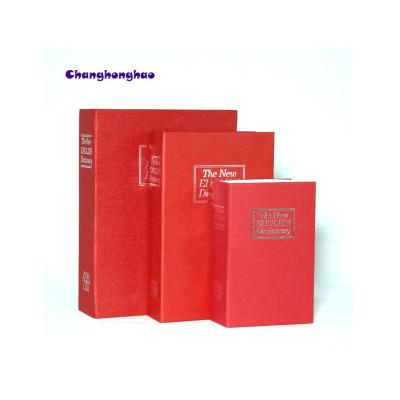 China Dictionary Secret Book Hidden Safe With Key Lock In Red Security Cash Money Piggy Bank 185*115*55/240*115*55/265*195*65mm for sale