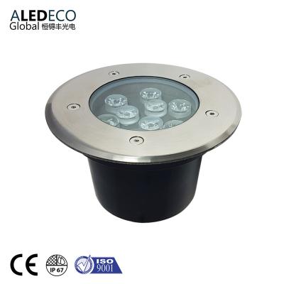 China Landscape/Architectural/Garden RGB 9W 12V Automatic Changing Waterproof Inground LED Light RGB Landscape Stainless Steel for sale