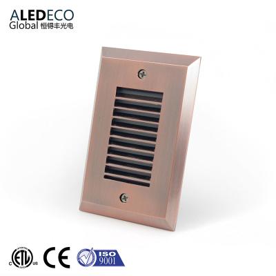 China Hot Item High Quality 2W 120V Outdoor Step/Path/Platform Led Lighting LED Recessed Stair Step Light for sale