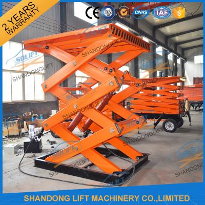 China CE TUV 2T Stationary Hydraulic Scissor Lift Platform Warehouse Cargo Scissor Lift for sale