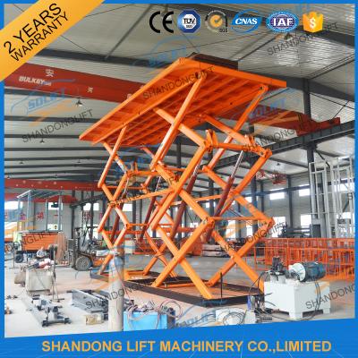 China 10T 8M Double Scissors Hydraulic Lift Hydraulic Large Scissor Cargo Lift CE SGS for sale