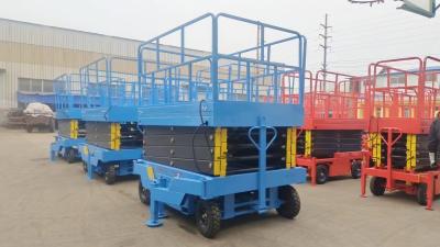 China 300kgs 12m Suspended Platform Upright Scissor Lifts For Aerial Work en venta