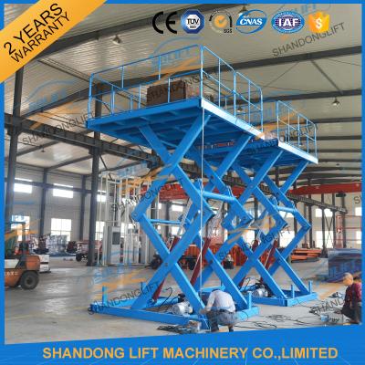 China 3T 5M Warehouse Cargo Lift Material Loading Hydraulic Scissor Lift Platform for sale