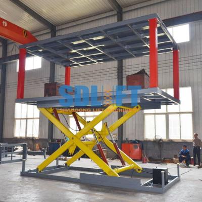 China Heavy - Duty Hydraulic Car Lift For Basement Car Elevator Parking Systems for sale