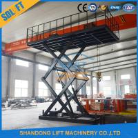 China Non Skid 2tons Stationary Hydraulic Scissor Lift For Cargo Warehouse for sale