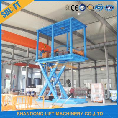 China Heavy Duty Double Deck Scissor Car Lift Explosion Proof Lock Valve for sale