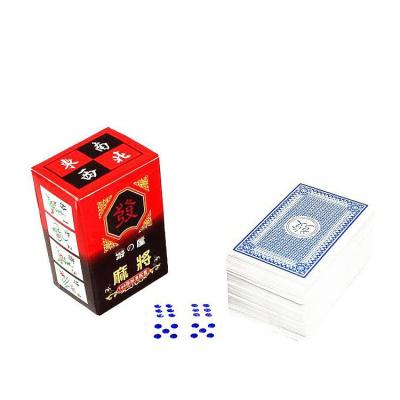 China Entertainment High Quality Custom Traditional Chinese Mahjong Playing Cards - 144 Bundle Cards for sale