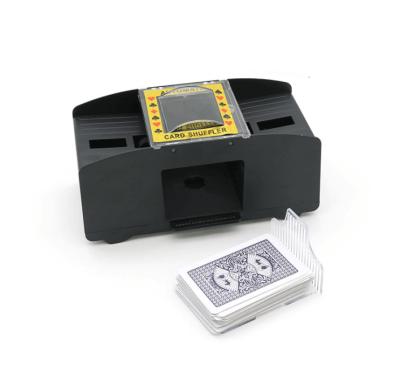 China Hot Sales 2 Deck Plastic Card Shuffler Machine Automatic Playing Card Plastic Shuffler for sale