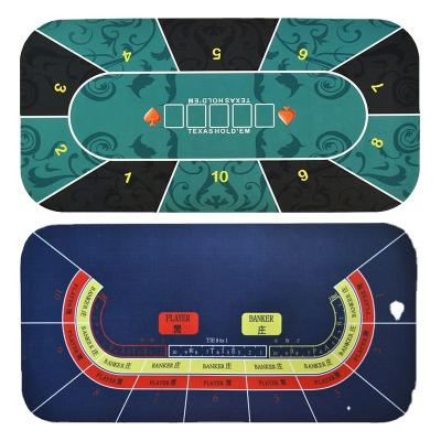 China Custom Table Mat Game Table Top Texas Poker Non-Slip Hold Them Around Rubber Poker Table Mat for sale