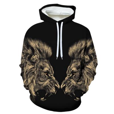 China Anti-wrinkle two stare at each other, roar, and graphic 3D sublimated t-shirt and hoodie sweater for sale