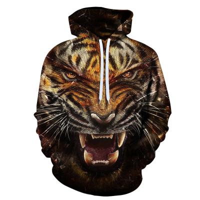 China Professional Tiger Lion Anti-wrinkle Printing 3D Model Sublimation Animal Sweater for sale