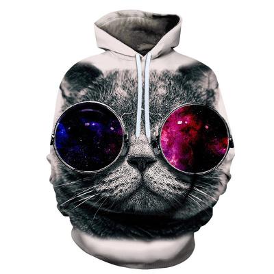 China Anti-wrinkle cats wear glass 3D models sublimation sweater for sale