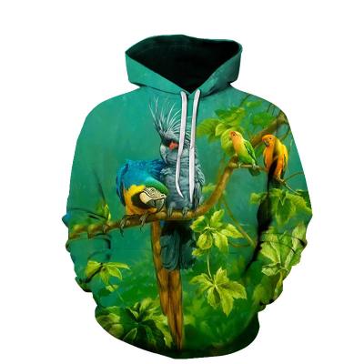 China Customized Parrot Bird DIY 3D Sweater Anti-pilling Hoodies for sale