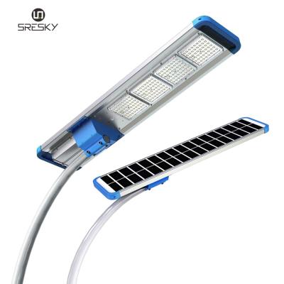 China SRESKY ROAD Latest Design Waterproof Outdoor Lights SKD Solar Power Led Street Light 80w for sale