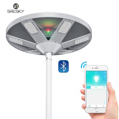 China ROAD HALO Lamp 60W Outdoor Smart Landscape High Bright Series Integrated Solar Street Light With APP Remote for sale