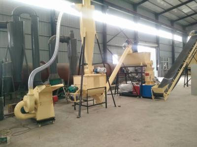 China cattel cow SKJ 450 feed pellet line1500kg per hour for Paraguay client for sale