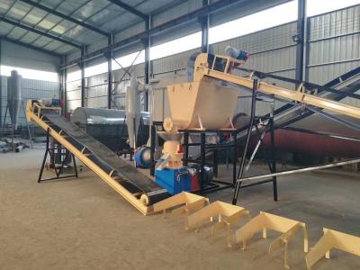 China 3mm cat litter pellet making line SKJ450 flat die pellet line 1000kg per hour with soybean curb residue for sale