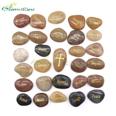 China Factory Direct Sale Modern Rocks Letter Cut Stones For Gifts for sale