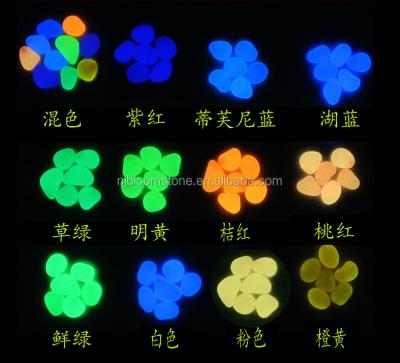 China Luminous Pebble Stones Glowing Garden Glow Stone Pebbles For Decoration for sale