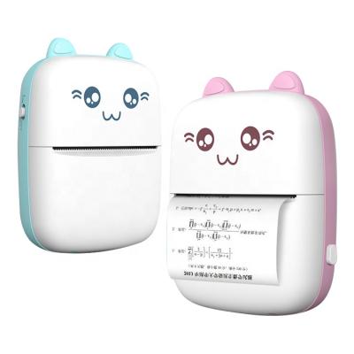 China Portable Mini Printer Blue Color Wireless Tooth Transfer Sticker Label Pocket Thermal Printer for sale