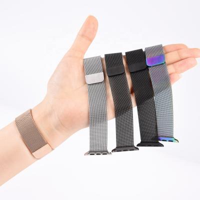 China Luxury Milanese Series 6 Mesh Watch Band Straps Replacement Strap For Apple Stainless Steel Watch Band Buckle Se 5 4 42mm Watch Band for sale