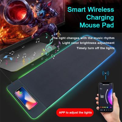 China Custom LED Light Radio Mouse Pad RGB Mouse Pad 800*300*4mm Sublimation Infill Mouse Pads for sale