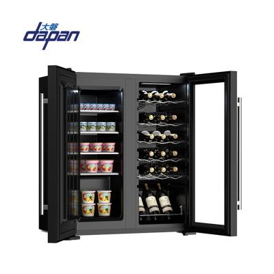 China For Ice Cream and Wine Bottles Refrigerator Double Door Wine Cooler Zero 18 Sub and Beverage Fridge Compressor Wine and Beverage for sale