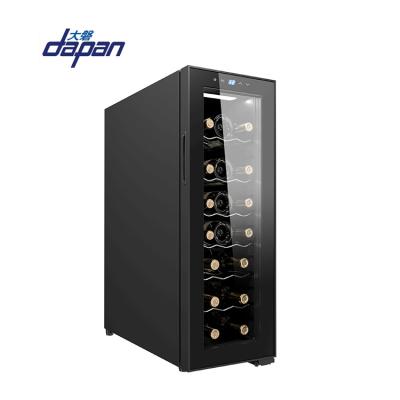 China Desgin Modern Luxury Single Zone 18 Bottles Led Bottle Design Light Electric Wine Compressor Wine Fridge Cooler Cooler for sale