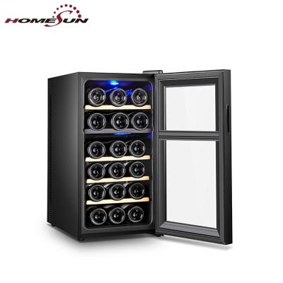 China Desgin Modern Voltage Customized Fridge 220v , Wine Fridge 18 Bottle Double Wine Zone for sale