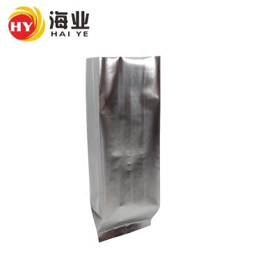 China Food MOQ 10 Pcs In Stock Plastic Silver Side Gusset Coffee Bag Packaging for sale