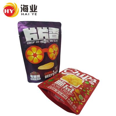 China Custom Printed Barrier Stand Heat Seal Bags Stand Up Pouch Bag Food Heat Seal Plastic Bag For Potato Chips for sale